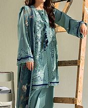 Sobia Nazir Turquoise Lawn Suit- Pakistani Lawn Dress