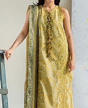 Sobia Nazir Olive Lawn Suit- Pakistani Designer Lawn Suits