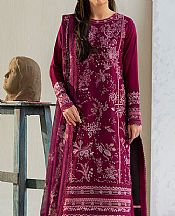 Sobia Nazir Wine Berry Lawn Suit- Pakistani Lawn Dress