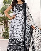 Sobia Nazir White/Black Lawn Suit- Pakistani Designer Lawn Suits