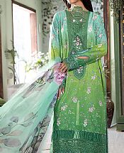 Sobia Nazir Aqua/Green Lawn Suit- Pakistani Lawn Dress