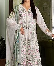Sobia Nazir White Lawn Suit- Pakistani Designer Lawn Suits