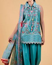 Sea Green Lawn Suit