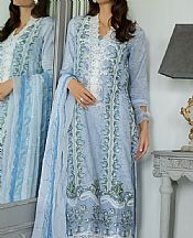 Sobia Nazir Cloudy Blue Lawn Suit- Pakistani Designer Lawn Suits