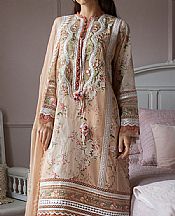 Sobia Nazir Pale Taupe Lawn Suit- Pakistani Designer Lawn Suits