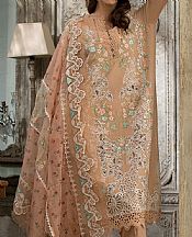 Sobia Nazir Light Taupe Lawn Suit- Pakistani Designer Lawn Suits