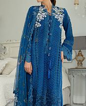 Sobia Nazir Royal Blue Lawn Suit- Pakistani Designer Lawn Suits