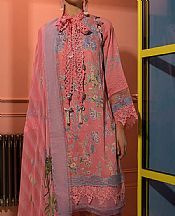 Sobia Nazir Tea Pink Lawn Suit- Pakistani Designer Lawn Suits