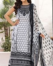 Sobia Nazir Off White/Black Lawn Suit- Pakistani Designer Lawn Suits