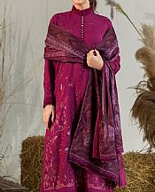 Sobia Nazir Dark Raspberry Karandi Suit- Pakistani Winter Clothing