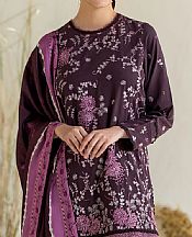 Sobia Nazir Purple Taupe Karandi Suit- Pakistani Winter Clothing