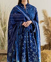 Sobia Nazir Blue Khaddar Suit- Pakistani Winter Dress