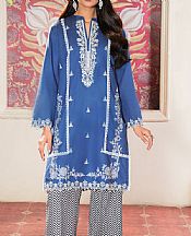 So Kamal Blue Lawn Suit (2 Pcs)- Pakistani Designer Lawn Suits