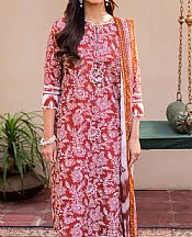 So Kamal Auburn Red Lawn Suit- Pakistani Designer Lawn Suits