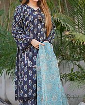 So Kamal Navy Lawn Suit- Pakistani Lawn Dress
