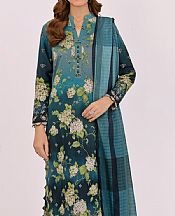 So Kamal Teal Khaddar Suit- Pakistani Winter Dress