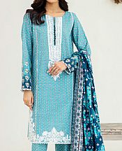 So Kamal Aqua Khaddar Suit- Pakistani Winter Dress