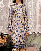 So Kamal Mustard/Blue Linen Suit (2 Pcs)- Pakistani Winter Clothing