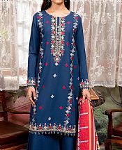 So Kamal Oxford Blue Khaddar Suit- Pakistani Winter Dress