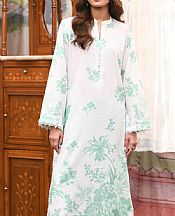 So Kamal White/Green Khaddar Suit (2 Pcs)- Pakistani Winter Clothing