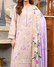 So Kamal Beige/Lilac Khaddar Suit- Pakistani Winter Dress