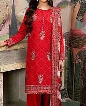 So Kamal Red Khaddar Suit- Pakistani Winter Clothing
