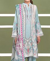 So Kamal Light Blue Cambric Suit- Pakistani Designer Lawn Suits
