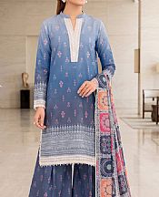 Dusk Blue Lawn Suit