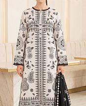 Off White/Black Lawn Suit