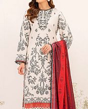 So Kamal Off White Lawn Suit (2 pcs)- Pakistani Designer Lawn Suits