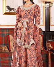 So Kamal Peachy Pink Grip Suit- Pakistani Chiffon Dress