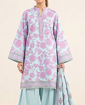 Pale Aqua/Pink Pearl Lawn Suit (2 pcs)