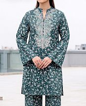 Beetle Green/Off White Lawn Suit (2 pcs)