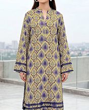Tan/Dusty Purple Lawn Suit (2 pcs)