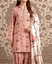 Sea Pink/Off White Lawn Suit