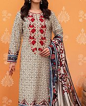 So Kamal Ivory Lawn Suit (2 pcs)- Pakistani Designer Lawn Suits