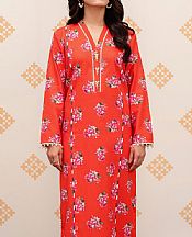 So Kamal Reddish Orange Lawn Suit (2 pcs)- Pakistani Lawn Dress
