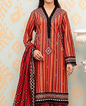 So Kamal Orange Lawn Suit- Pakistani Lawn Dress