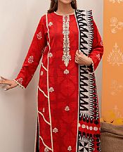 So Kamal Red Lawn Suit- Pakistani Designer Lawn Suits
