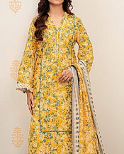 So Kamal Mustard Lawn Suit- Pakistani Lawn Dress