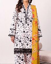 So Kamal Off White/Black Lawn Suit- Pakistani Lawn Dress