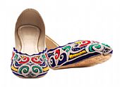 Ladies Khussa- Blue- Pakistani Khussa Shoes