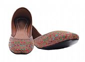 Ladies Khussa- Bronze- Pakistani Khussa Shoes