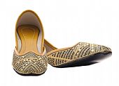 Ladies Khussa- Mustard/Grey- Pakistani Khussa Shoes