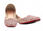 Ladies Khussa- Red- Khussa Shoes for Women