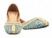 Ladies Khussa- Turquoise- Pakistani Khussa Shoes