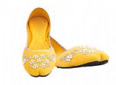 Ladies Khussa- Yellow- Khussa Shoes for Women