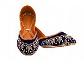 Ladies Khussa- Navy Blue- Pakistani Khussa Shoes