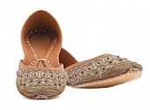 Ladies Khussa- Beige- Pakistani Khussa Shoes