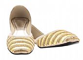 Ladies Khussa- Golden- Pakistani Khussa Shoes